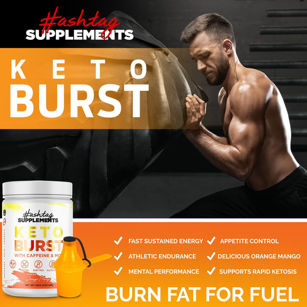 Keto Burst - BHB Kentones with Caffeine and MCT - Orange Mango Keto Burst - BHB Kentones With Caffeine And MCT - Orange Mango